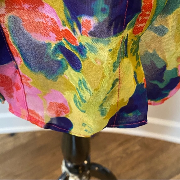 W118 by Walter Baker Floral Button Down Blouse Size Large - Picture 4 of 6